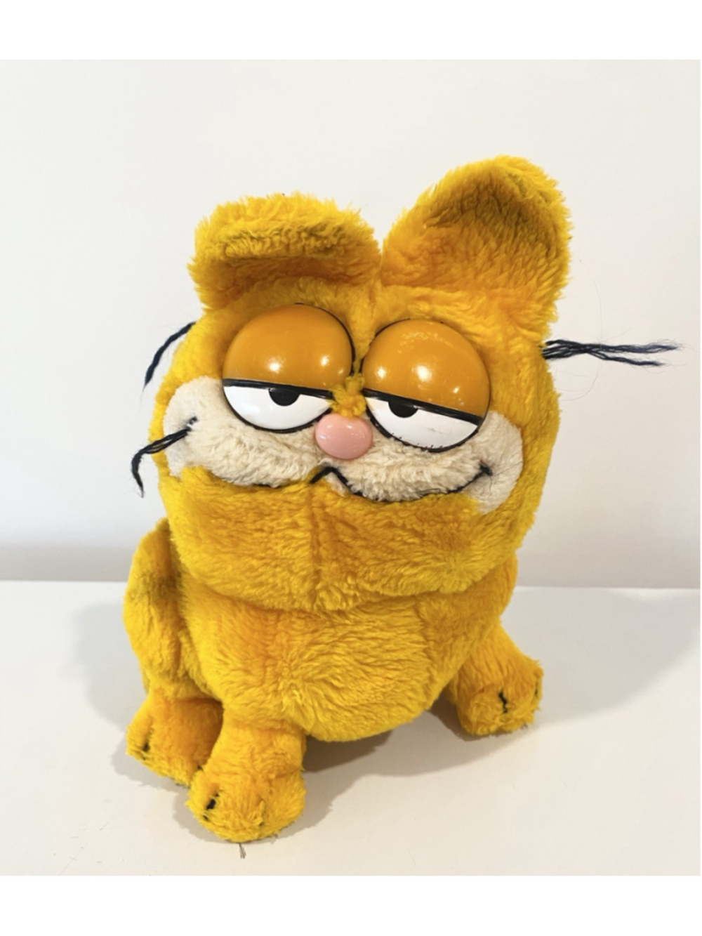 Vintage 1980s Dakin Garfield Plush 11” Sleepy Eyes Reclaimed Fibres Orange Cat